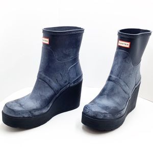 hunter original refined wedge rain boot